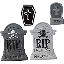 Amazon.co.jp: RORPOIR 1set ミニ墓石飾り ハロウィンの墓石