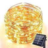 [8 Modes] Solar String Light, Oria 100 LEDs 33ft Outdoor String Light Copper Wire Lights, Waterproof