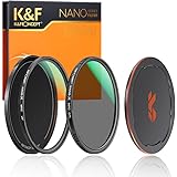 K&F Concept 72mm Nano-X Circular Polarizers Filter & MC UV Protection Filter Kit (2 pcs) with Up & Down Lens Cap, Multi-Layer