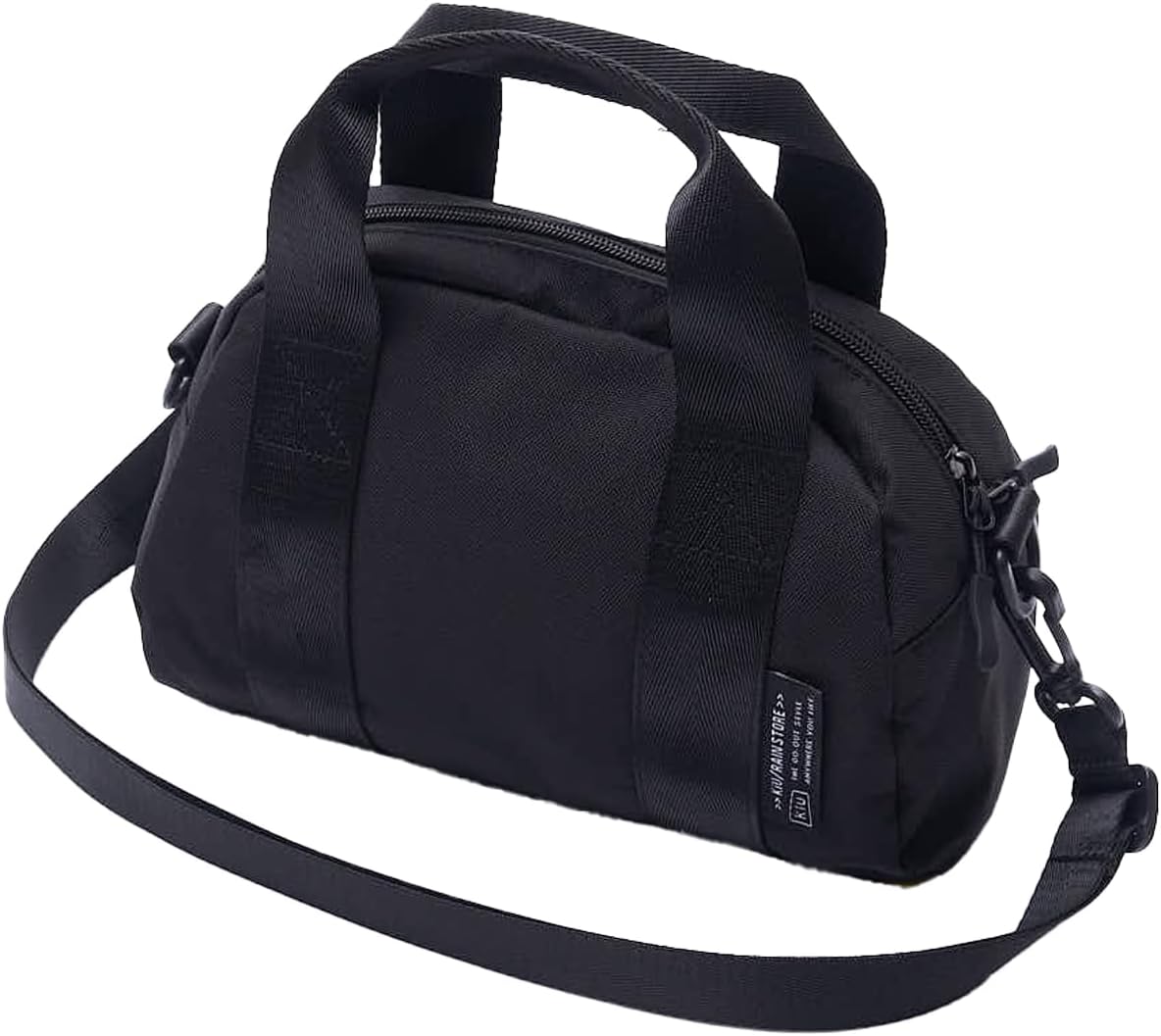KiU キウ 600D ミニボストンバッグ 600D MINI BOSTON BAG 防水 撥水 ショルダーバッグ ミニバッグ 500ml ペットボトル スマホ ポケット おしゃれ かわいい ユニセックス メンズ レディース 男女兼用 ブラック K531-900