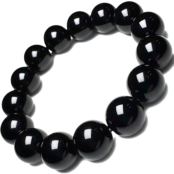 Amazon | [AMERI] AAAランク チベット産モリオン(黒水晶) ブレスレット