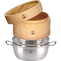 Amazon｜【吉冨士工芸】 炭化せいろ21cm と蒸籠専用 蒸鍋セット 蒸し器
