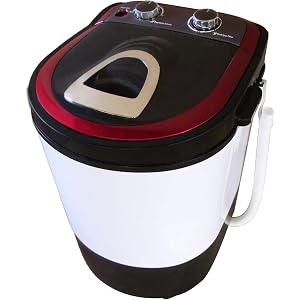 SunRuck サンルック 小型洗濯機 自動洗濯機 洗濯容量2.0kg 脱水容量1.0kg 家庭用 小型 洗い すすぎ 脱水 タイマー 自動停止 靴洗い 靴 一人暮らし 新生活 単身赴任 ダイヤル式 SR-W020-RD レッド