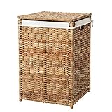 Hamper Laundry Square Basket with Liner Rattan, Badger Basket Great for Nursery by Badger Basket