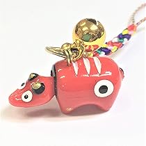 根付　赤べこ　アクリル 根付 赤べこ アクリル