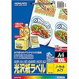 コクヨ(KOKUYO) カラーレーザー カラーコピー ラベル 光沢 ノーカット 100枚 LBP-G1900
