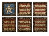 Set of 6 Glory American Flag Wall Decor