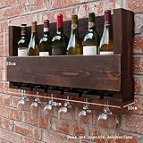 ALUP- アメリカンビレッジスタイルの木製ワインラック/ワインカップ棚/ワインキャビネットホルダー/壁棚/プラントスタンド、居間の壁掛けの装飾ラックの壁フレーム ( サイズ さいず : 70*12*