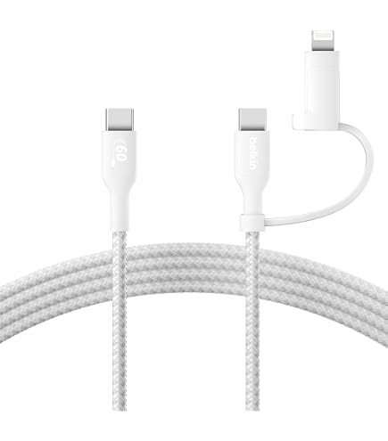 Cavo Universale Belkin 3 In 1 (USB-A, Lightning, Micro-USB, USB-C) 1 Metro - MFi Certificato - Ricarica E Sincronizza
