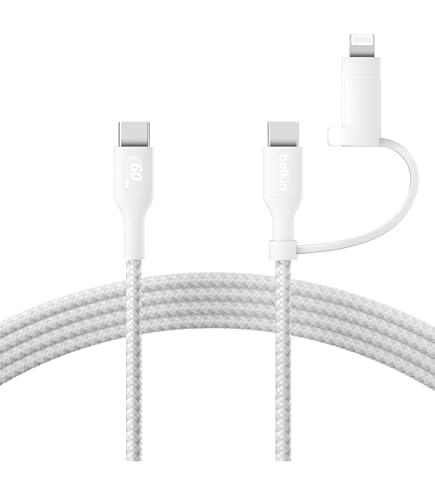 Cavo Universale Belkin 3 In 1 (USB-A, Lightning, Micro-USB, USB-C) 1 Metro - MFi Certificato - Ricarica E Sincronizza