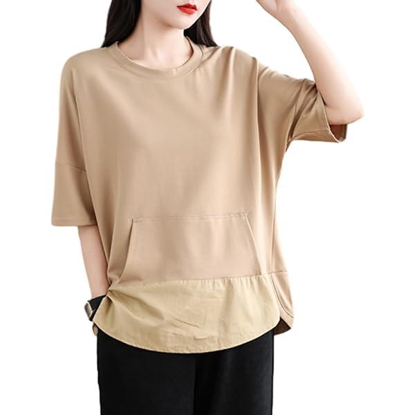 Amazon | [ZXCVWWE] tシャツ レディース サマーニット 半袖