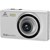 光学3倍ズーム デジタルカメラ4K スマホに送れる デジカメ デュアルスクリーン WIFI転送機能 7500万画素 64GBマイクロSDカード付き グリッド表示 オートフォーカス機能 自撮り便利 LEDライト ウェブカメラ 2.8インチ&1.54インチデイスプレイ バッテリー2枚付属 Amazon | YULINJIA デジカメ 3倍光学ズーム スマホに送れる 4K