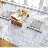 綿花世界　コットン　綿質ラグ　夏用ラグ　洗える 抗菌加工　カーペット　薄手でとっても軽く　夏用ラグマットシンプル　可愛　滑り止め付き　憧れのデザイナーズ・ラグがある生活