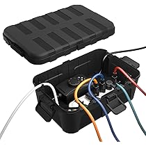 Amazon.co.jp: RESTMOコンセントボックス 中型 屋外 電源 電気 防水