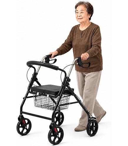 Amazon | 竹虎 【歩行車】 ハッピーIINB抑速ブレーキ オレンジ