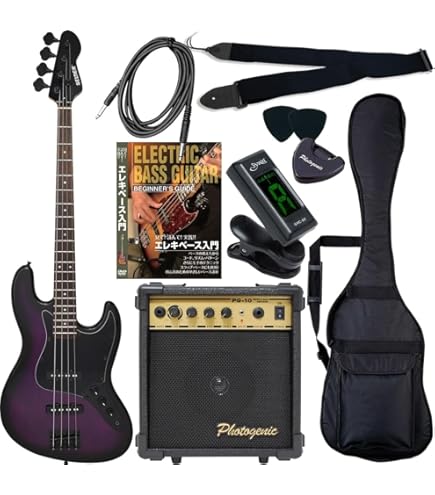 Amazon | BUSKER'S BJB-3 3TS ベース初心者12点セット【リズムマシン