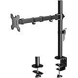 1homefurnit シングルモニターアーム 13〜32インチLCD/LED/PC対応 シングルディスプレイスタンド 高さ調節可能 チルト スイベル 回転 耐荷重10kg VESA寸法：75x75-100x100mm 適格請求書発行可