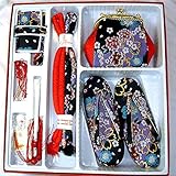 七五三 はこせこセット315番 3サイズ3色/L(7歳用21cm) 黒