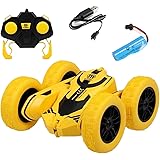 RC Stunt Car with Rollover Stunt and Wall Flip Function for Kids| Rechargeable 4WD Remote Control Car | Double Sided Rotating