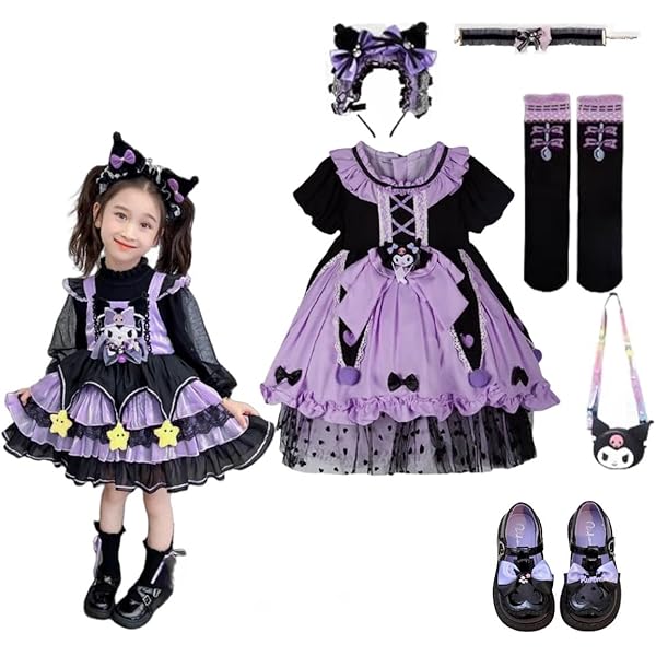 クロミデザイン ゴスロリドレス サンリオ クロミちゃん コスプレ ゴスロリドレス ロリータ