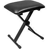 OZSTOCK Portable Piano Stool Adjustable 3 Way Folding Keyboard Seat Bench Chair