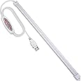 ASSEUI LED バーライト USB キッチン 蛍光灯 棚下 高輝度 直管形 電球色 昼白色 昼光色 三段階調色 無段階調光 52CM チューブライト USB 5V 給電 3Mテープ/磁石付属 電気工事不要 取付簡単 目に優しい 省エネ 防災 節