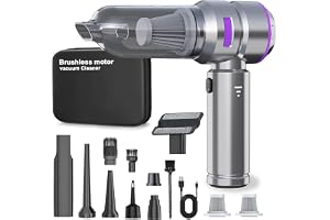 Lyiazsoy Car Vacuum Cleaner,22000PA High Power Mini Vacuum Cleaner,Rechargeable Handheld Vacuum,Portable Cordless Compressed Air Duster Air Blower for Car Home (Purple)