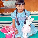 布おもちゃ　　　布の着せかえバッグ　　　バレリーナバニー&おまけ付きウッドネックレスBEST FRIENDS　　　幼児教育