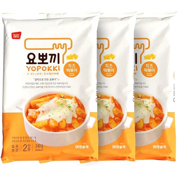 Amazon.co.jp: ヨポキ チーズ 240g×3袋 6人前 チーズトッポギ 袋タイプ