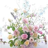 ピンクと空色 バスケットアレンジメント 誕生日の花 敬老の日 記念日の花 還暦祝いの花 喜寿米寿お祝いの花 開店祝い花 お見舞いの花 退職お祝いの花 メッセージカード付