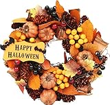 大橋新治商店 ハロウィンリース Halloween オレンジ 25cm 28-076