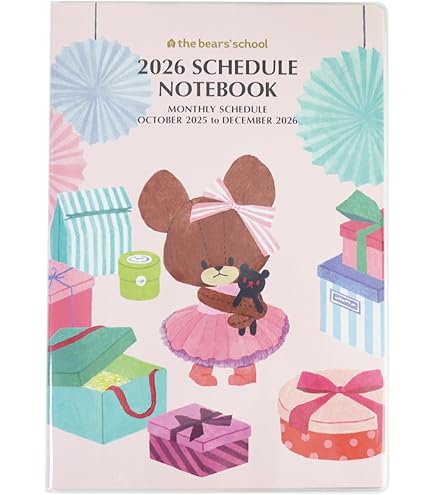 ❤️お値下げ❤️【訳あり】くまのがっこう　スケジュール帳2024　A6マンスリー Amazon.co.jp: スクエア くまのがっこう 手帳 2024年 A6
