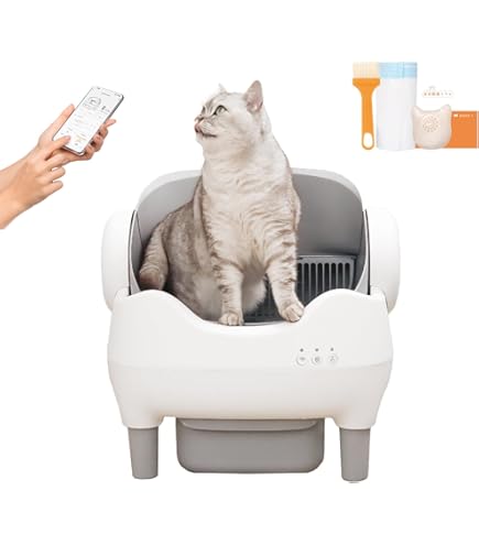 新品 猫 自動トイレ，挟み込み防止無臭，アプリ遠隔操作，開放デザインでストレスな Amazon | 猫 自動トイレ，挟み込み防止無臭，アプリ遠隔操作，開放
