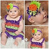 ロンパース＆ヴィンテージヘッドドレス☆ハロウィンカラー　newborn-4T(50-110)【２点セット】