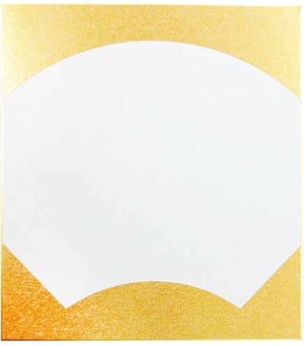 金潜　大扇 Amazon | 大色紙 外金潜紙 内奉書紙 扇面大 242×273mm 10枚