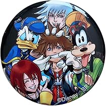 Amazon | キングダムハーツ 缶バッジ なかま APDS5792EM | バッジ