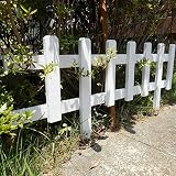 igardenアイウッド樹脂人工木製7連フェンス20枚セットホワイト　花壇フェンス　ルーバー　ラティス