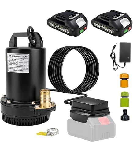バッテリー式 水中ポンプ 12m揚程 清水用 Amazon | UPF 水中ポンプ バッテリー式 充電式 12m揚程 排水ポンプ