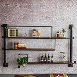 HAIZHEN 3層の棚壁の装飾ワインラック工業用水管棚