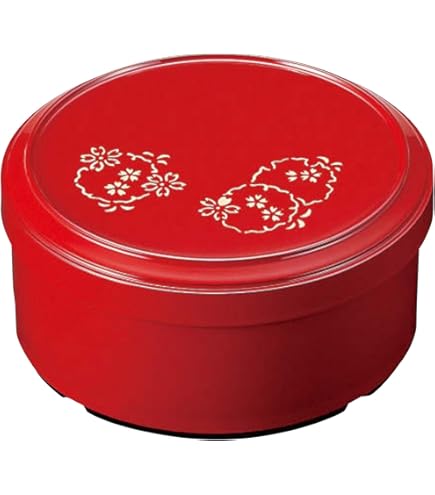 Amazon｜割烹漆器 ミニお重 ﻿みどり重 梨地 菊（内黒）1段 H-168-11