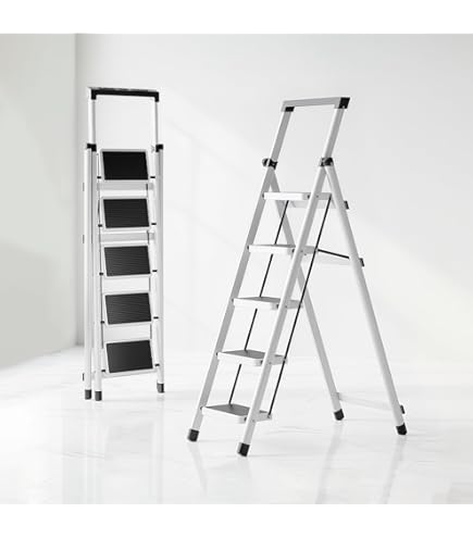 脚立 4段 手すり付 スタイリッシュ シルバー はしご 作業 室内 家庭用 脚立 4段 手すり付 スタイリッシュ シルバー はしご 作業 室内