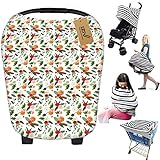 iZivウルトラソフト4-in-1マルチユースベビーストレッチカバーカーシートキャノピー/看護カバー/ショッピングカートカバー/インフィニティスカーフベビー用パーフェクトギフト（カラー3）