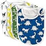プレミアムかわいい赤ちゃん幼児用Bibs Burp Burpy Cloths 4パックギフトセットソフト吸収性Extra Large Feeding Reflux Drool Teething Bib