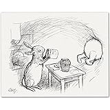 Stuck in the rabbit hole v2 – Winnie the Pooh 11 x 14額なし保育園アートプリント