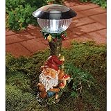 Bits and Pieces - Sleepy Gnome Solar Light - Add Whimsy and Magic to Your Walkway with Our Gnome Pat