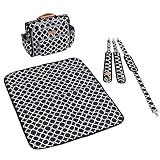 Designer Diaper Bag by Bateman Bags - Convertible Stylish Urban European Baby Changing Backpack (17x