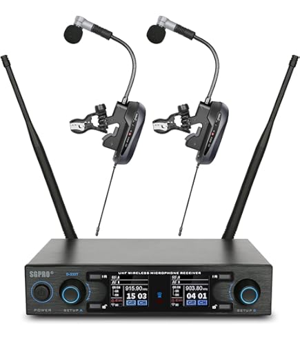 Flute & Clarinet Microphone With Clamp - PMMB19-TA3-FLT Instrument Mic With 5 Connectors