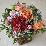 翌日お届け フラワー ギフト 誕生日のお祝いに 明るく カラフルな 生花 フラワーアレンジメント Happy birthday ピック付(pr-be-birth)