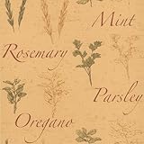 Brewster 414-65768 Fresh Herbs Beige Herbs Wallpaper Beige [並行輸入品]