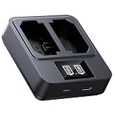 llano NP-FZ100 バッテリー 充電器 PD (バッテリー2個まで同時充電可能/USB-C&Micro USB充電ポート/PD20W 高速充電/4段階残電表示) ForSony a9/A9R/9S/a6700/a6600(a/7RV/7IV